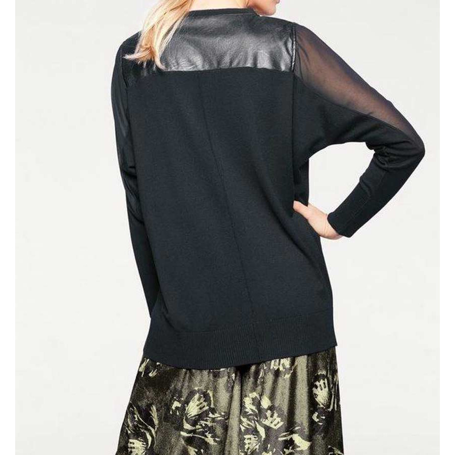 Designer-Patchshirt schwarz
