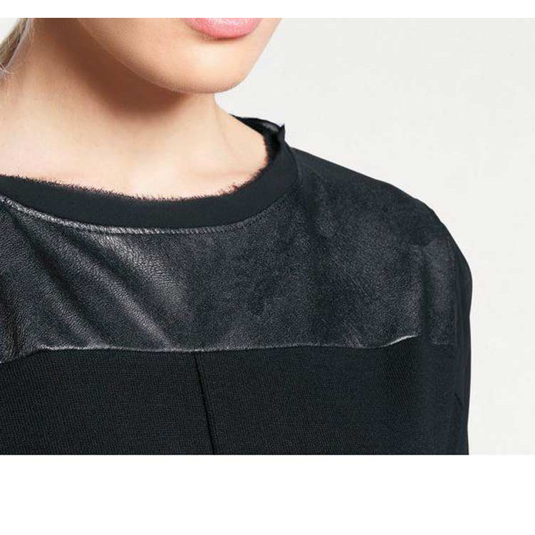 Designer-Patchshirt schwarz