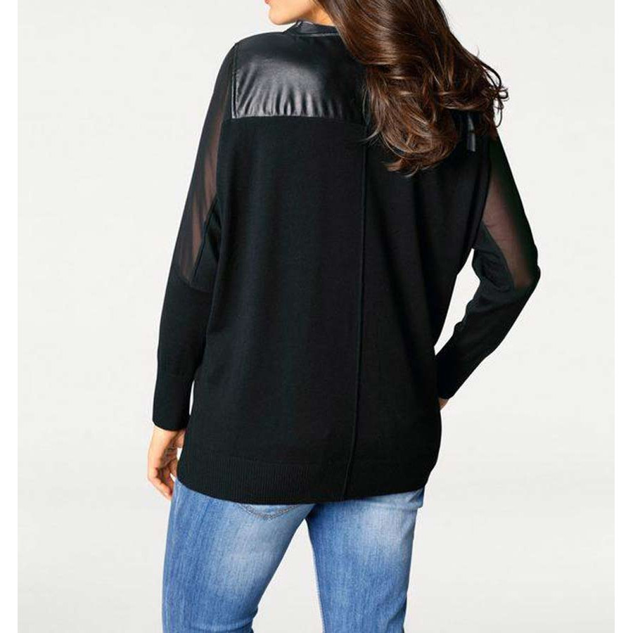 Designer-Patchshirt schwarz
