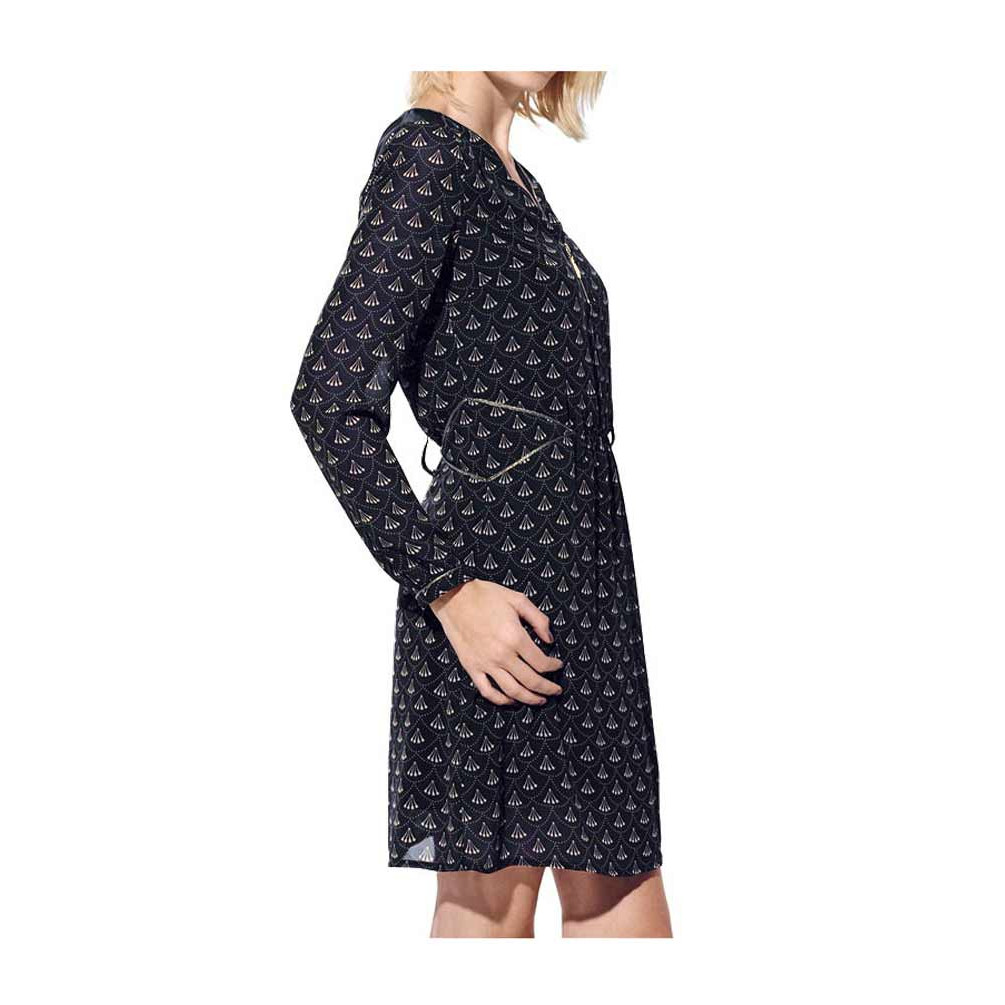 Chiffonkleid marine-sand