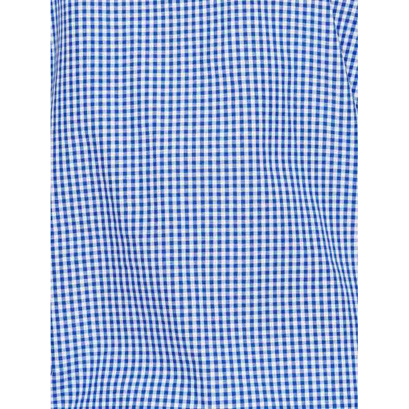 Designer-Volantbluse blau-weiß