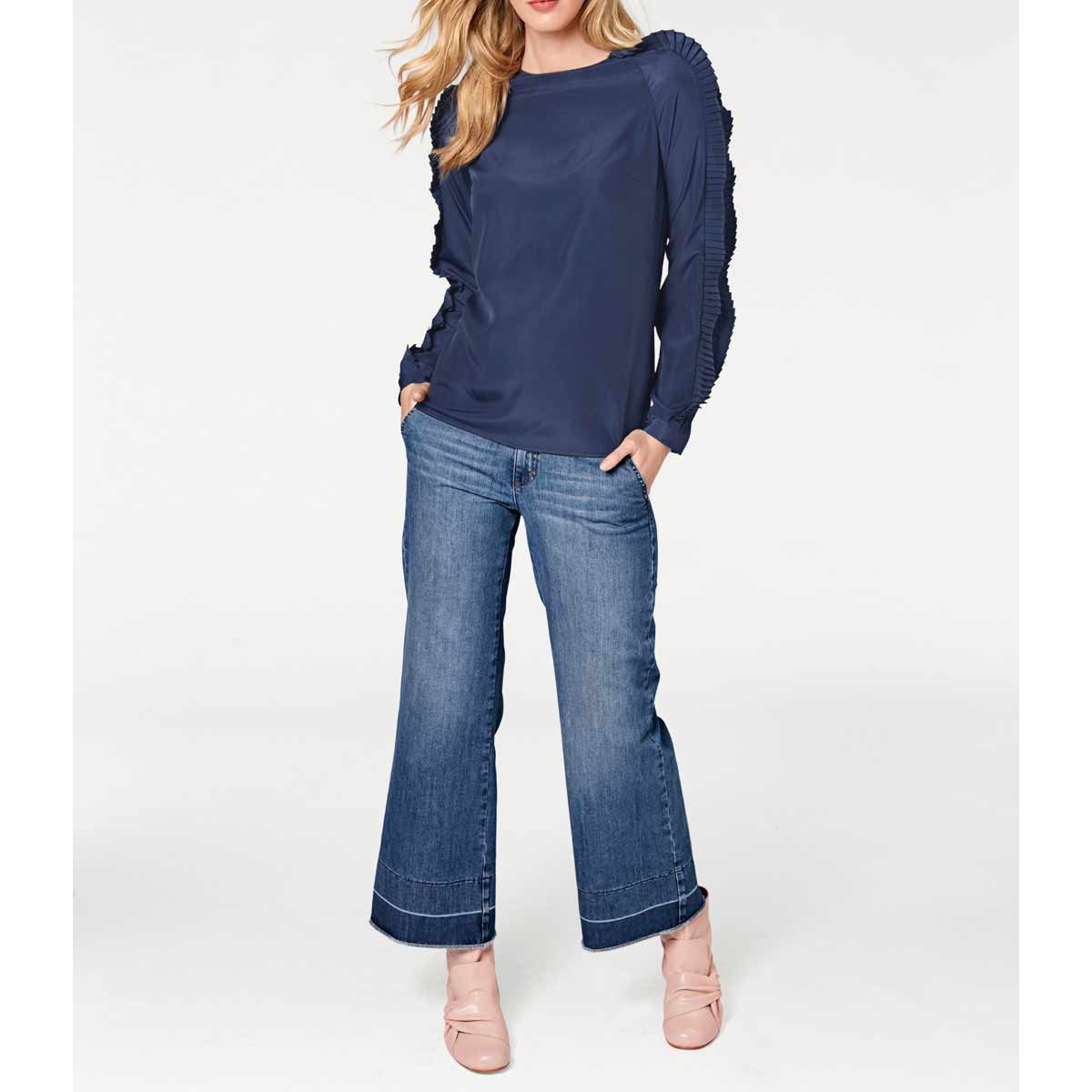 Designer-Bluse blau