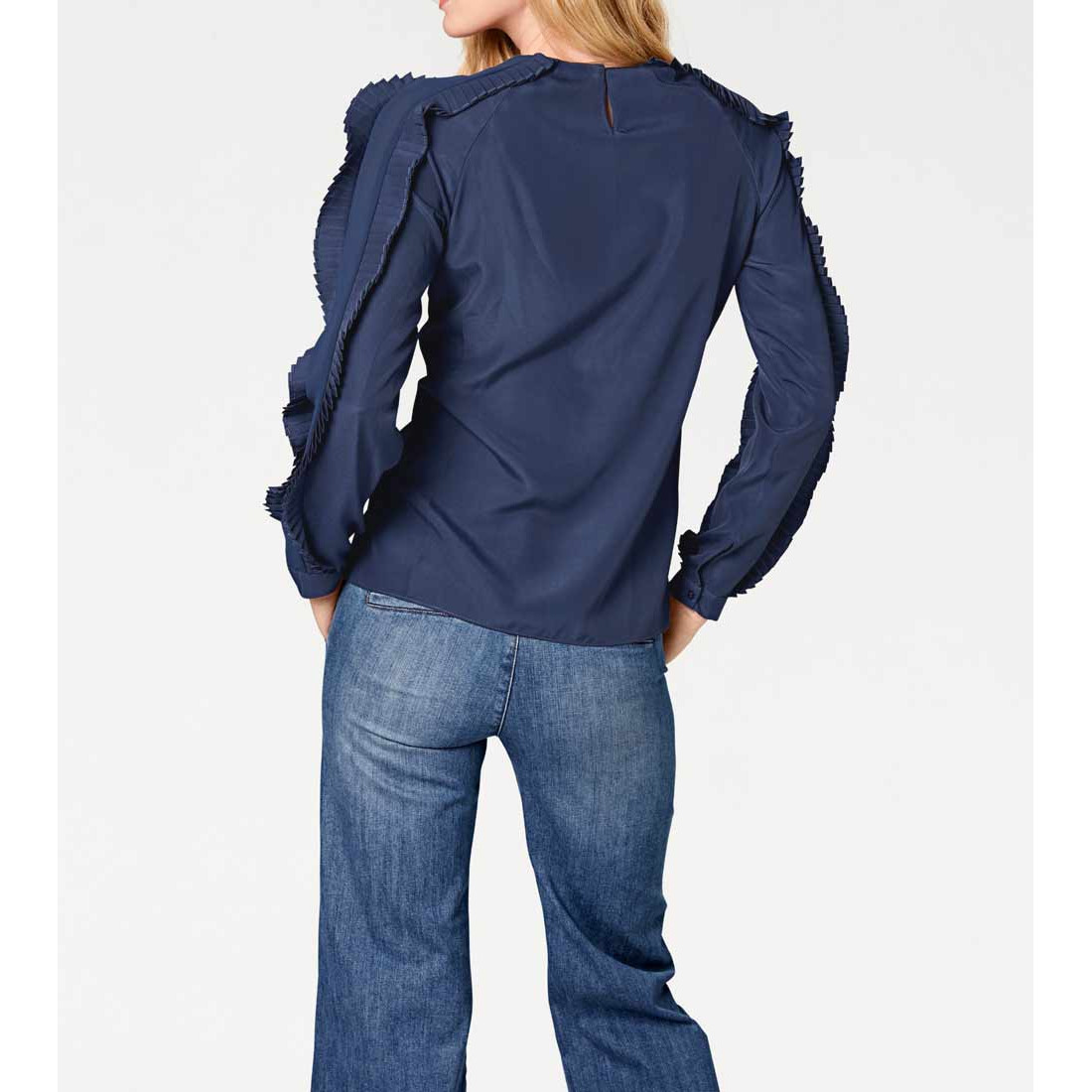 Designer-Bluse blau