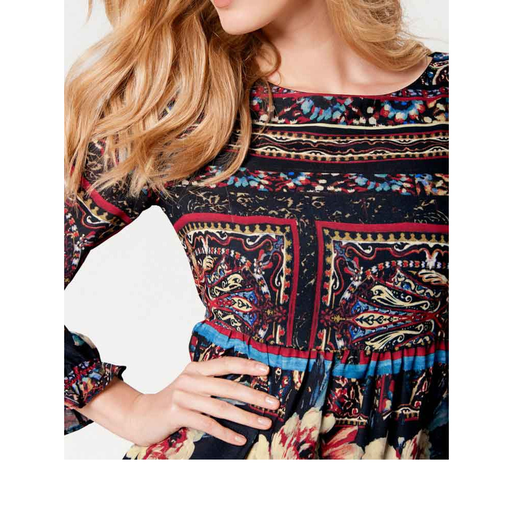 Designer-Maxikleid bunt