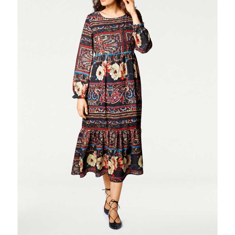 Designer-Maxikleid bunt