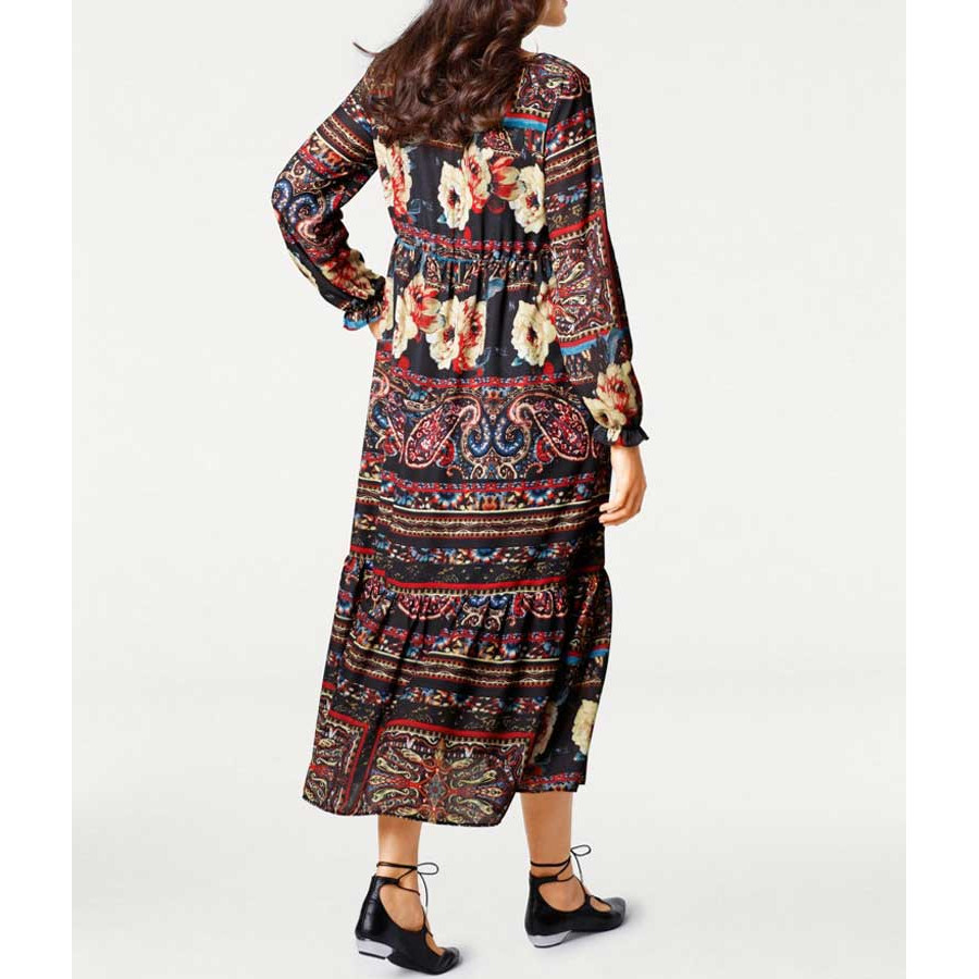 Designer-Maxikleid bunt