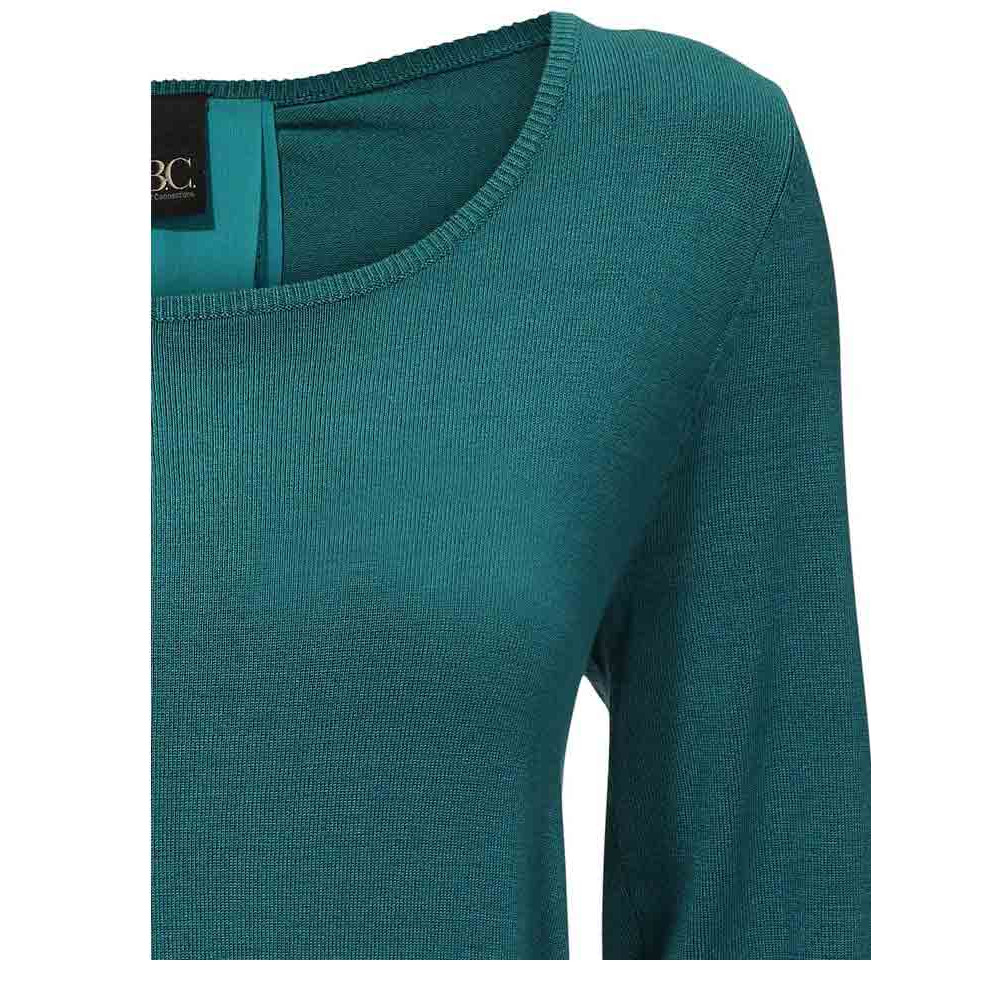Pullover m. Chiffon petrol