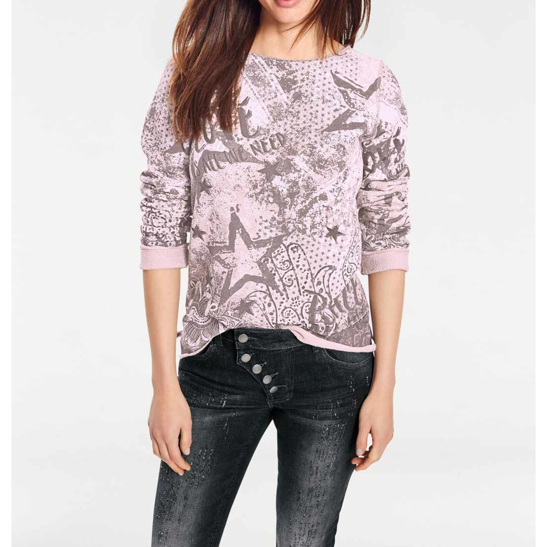 Wende-Sweatshirt mauve