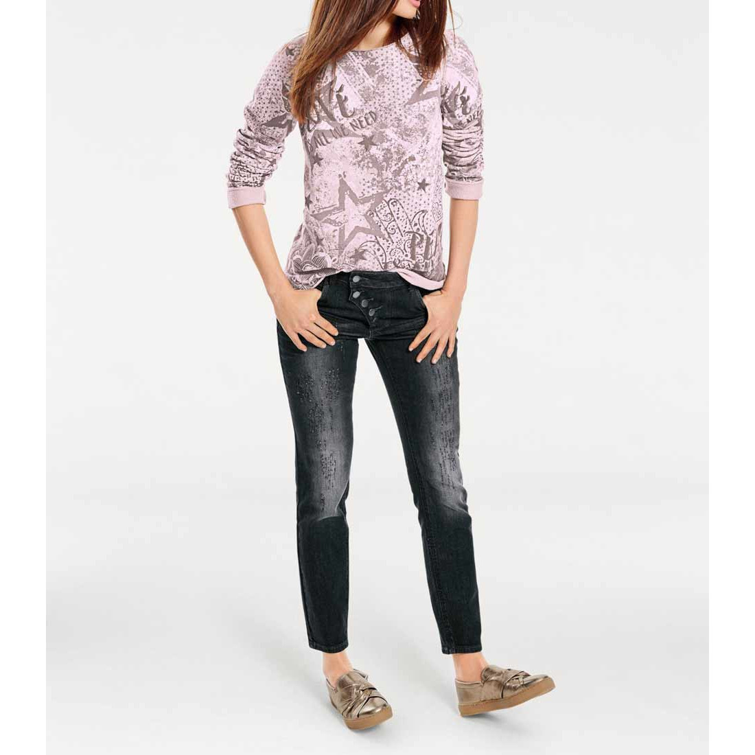 Wende-Sweatshirt mauve