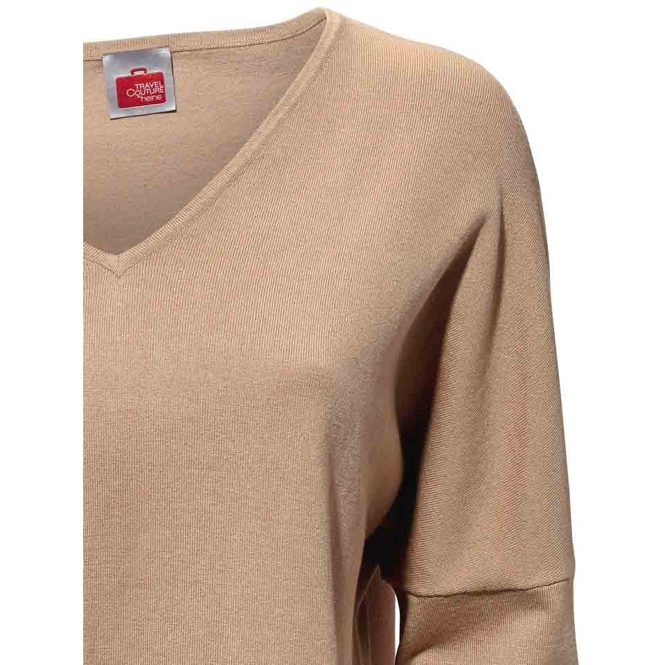 2-in-1-Feinstrickpullover sand-creme