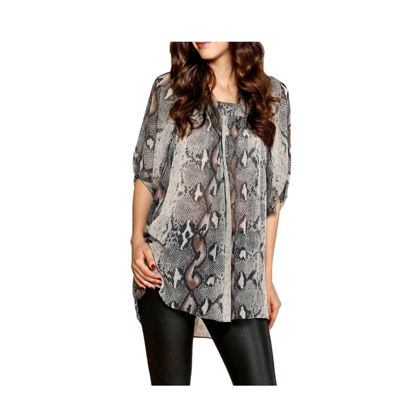 Chiffontunika snakeprint