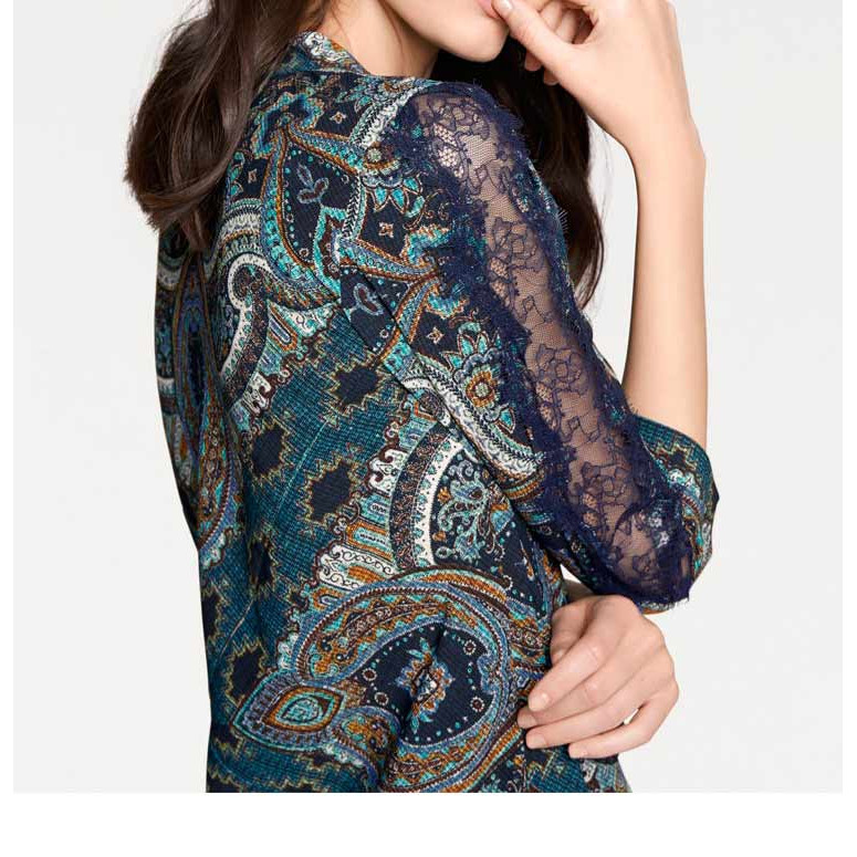 Designer-Druckbluse bunt