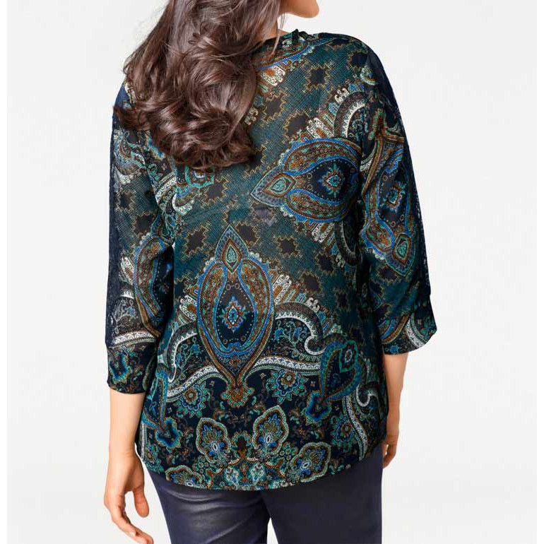 Designer-Druckbluse bunt
