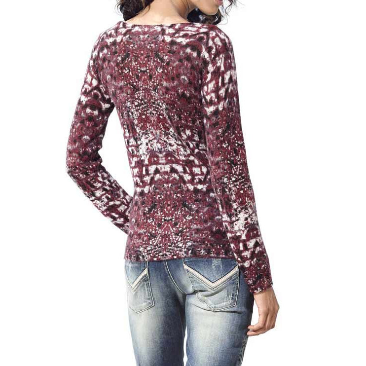 Pullover bordeaux m. Strass