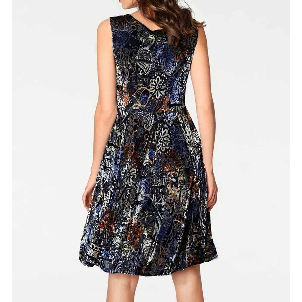 Designer-Ausbrennerkleid bunt