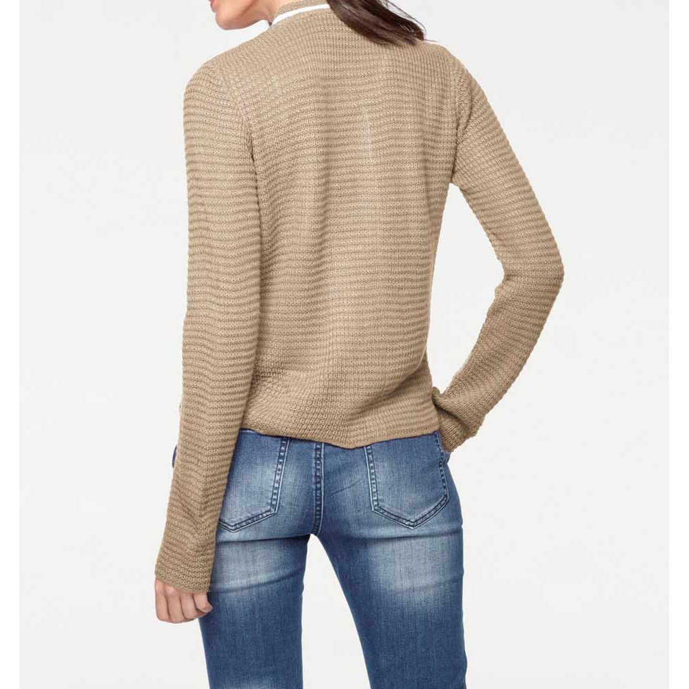 Designer-Cardigan sand-weiß