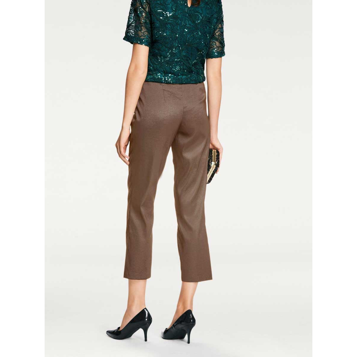 Designer-Tafthose taupe