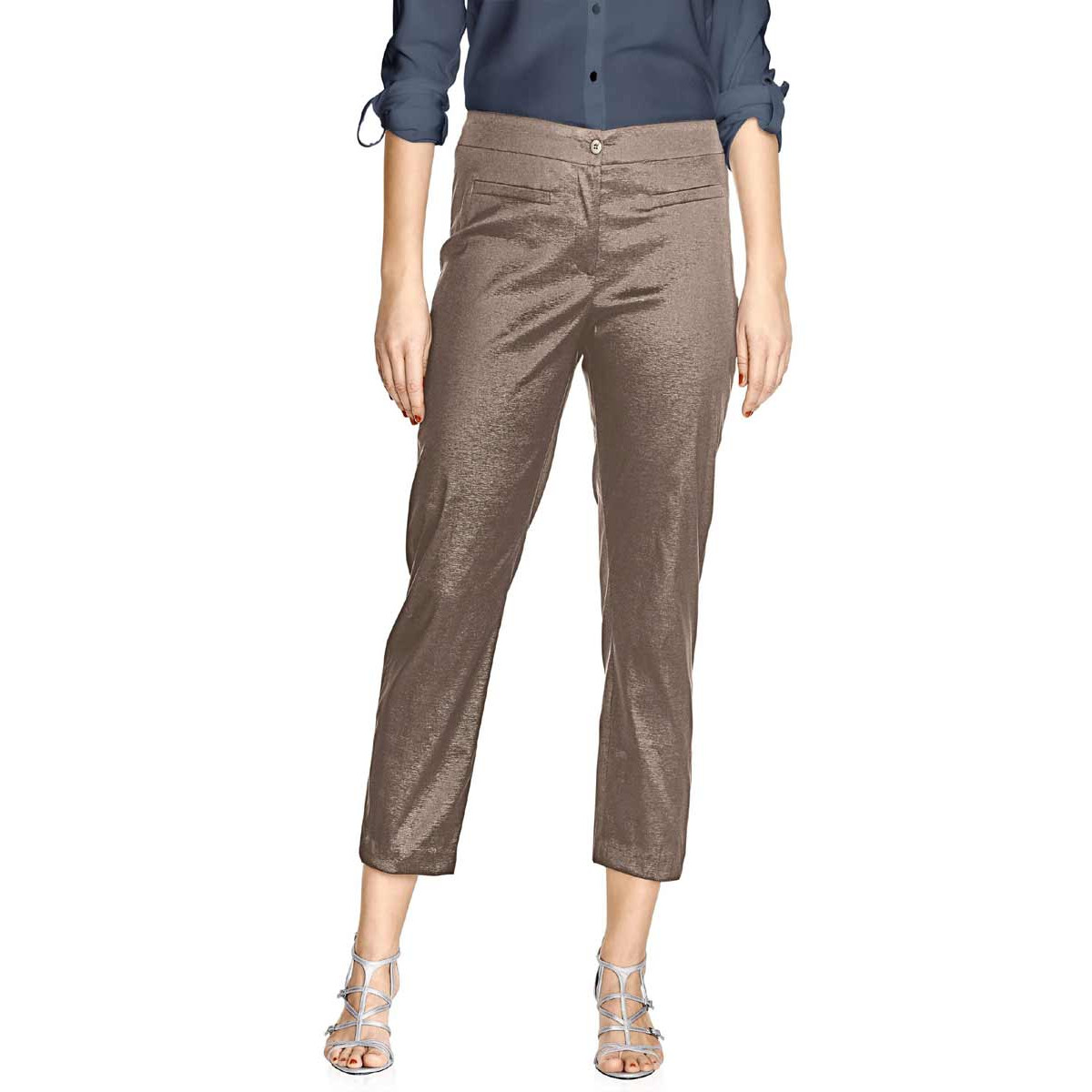 Designer-Tafthose taupe
