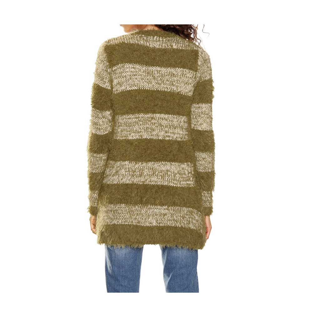 Flausch-Strickjacke oliv