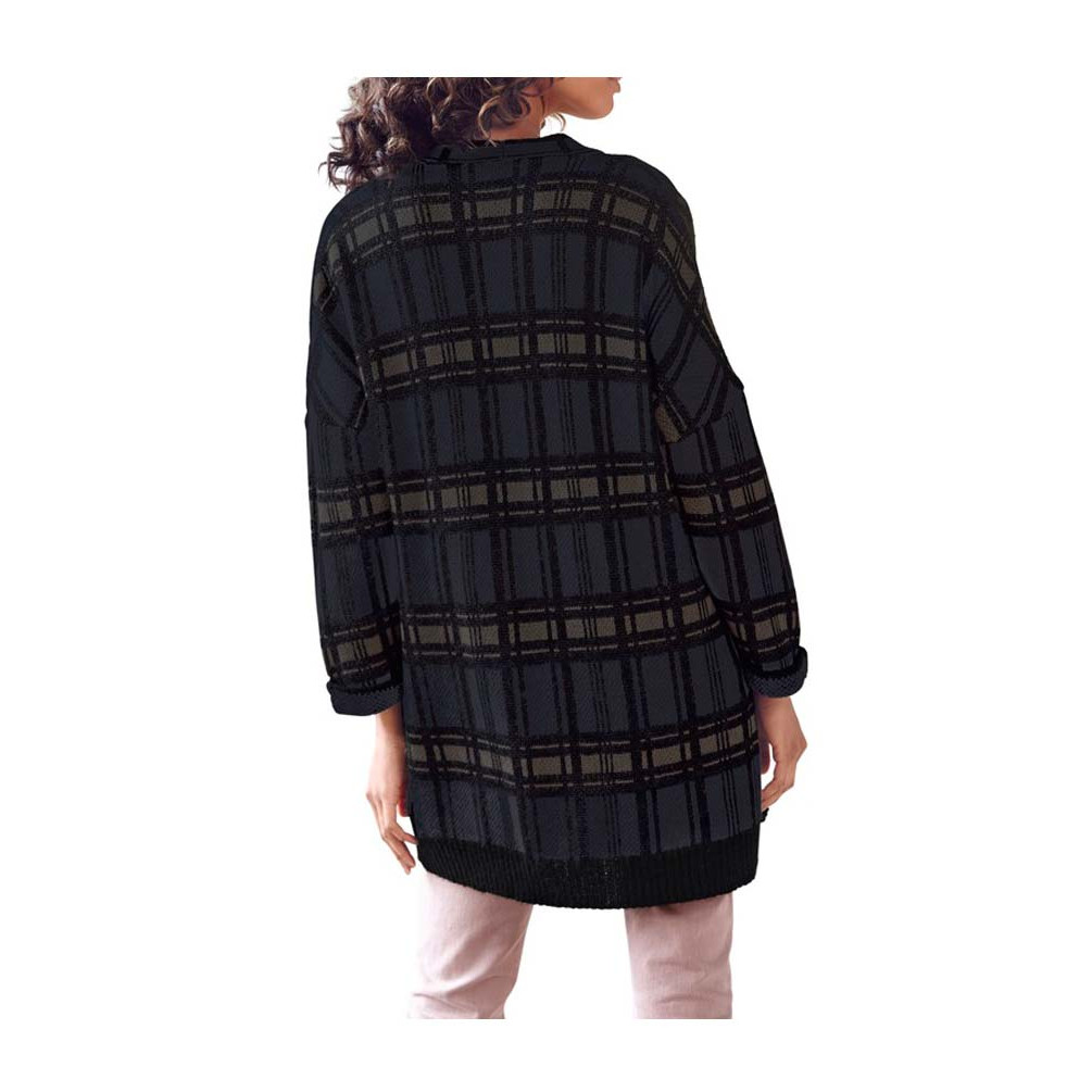 Strickjacke blau-grau-schwarz