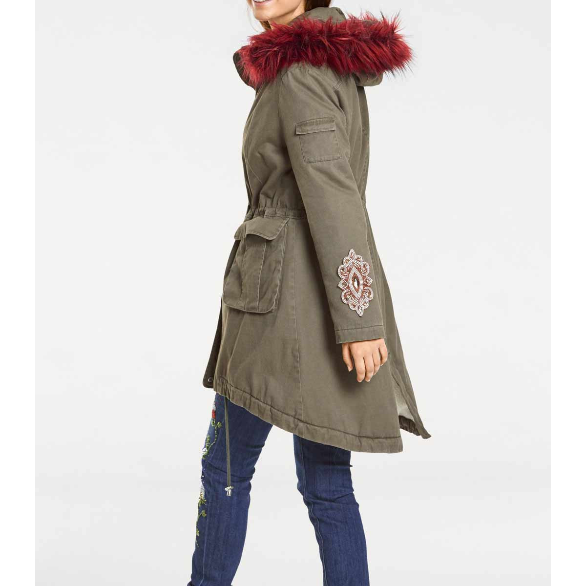 Parka m. Webpelz-Futter oliv