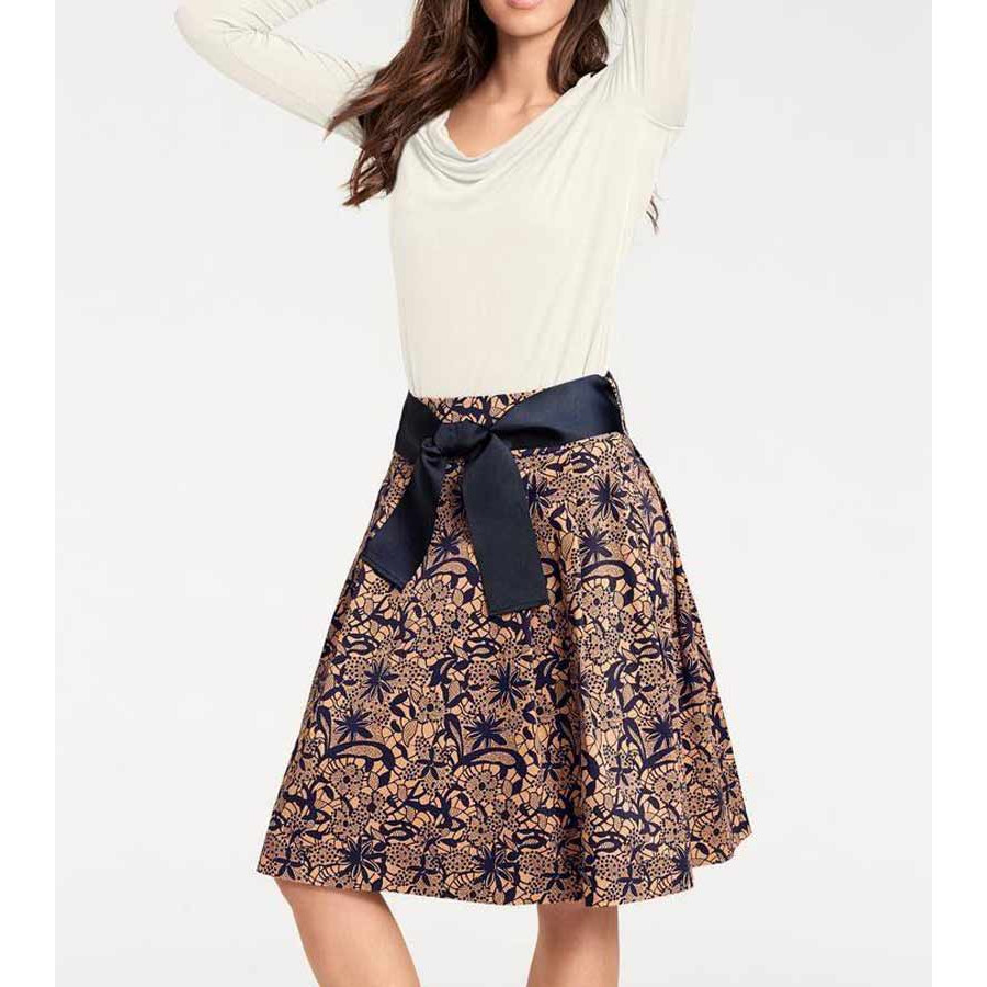 Designer-Wasserfallshirt ecru