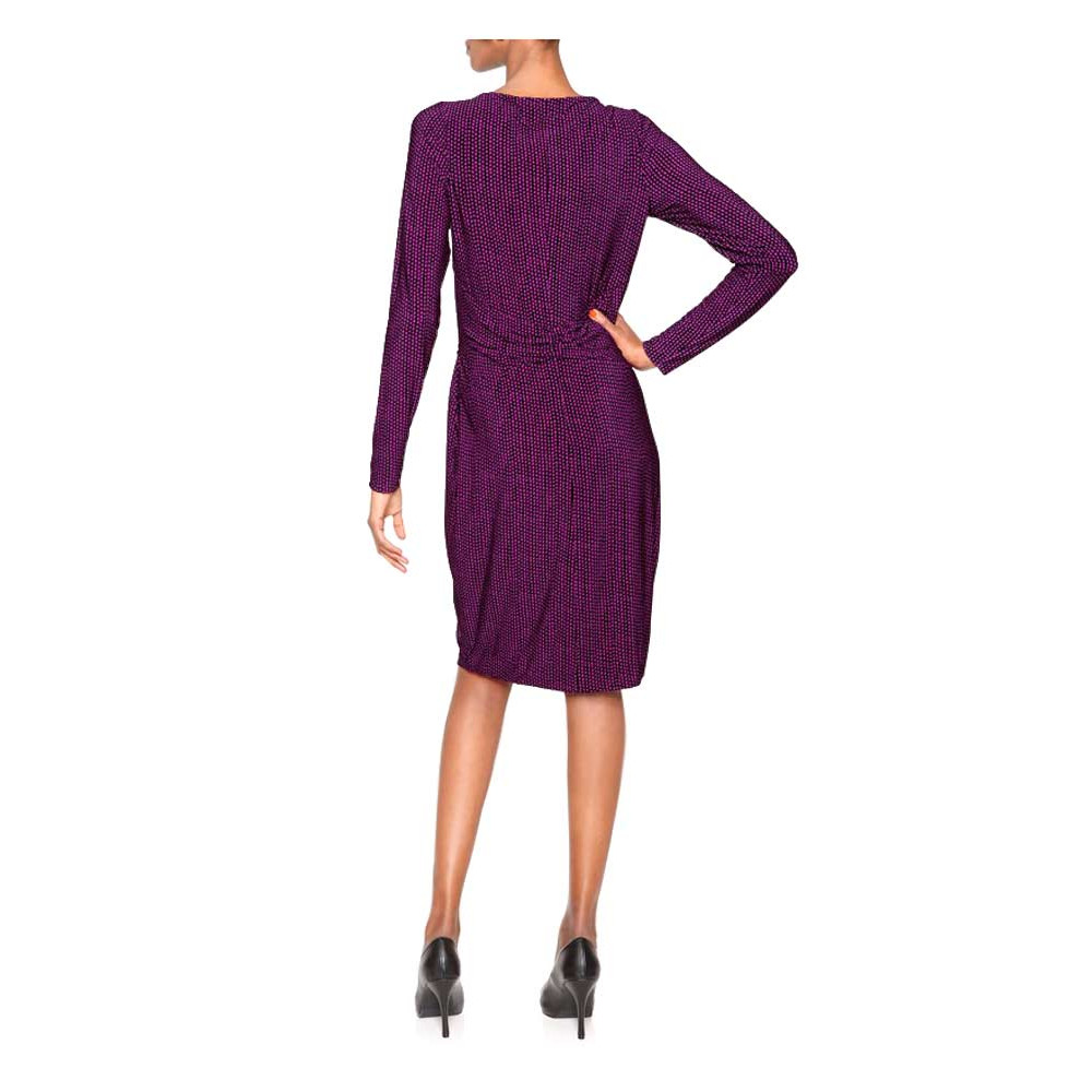 Designer-Jerseykleid schwarz-lila