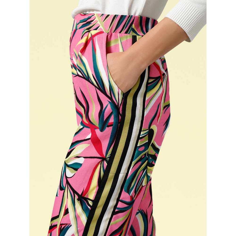 Designer-Druckhose pink-bunt
