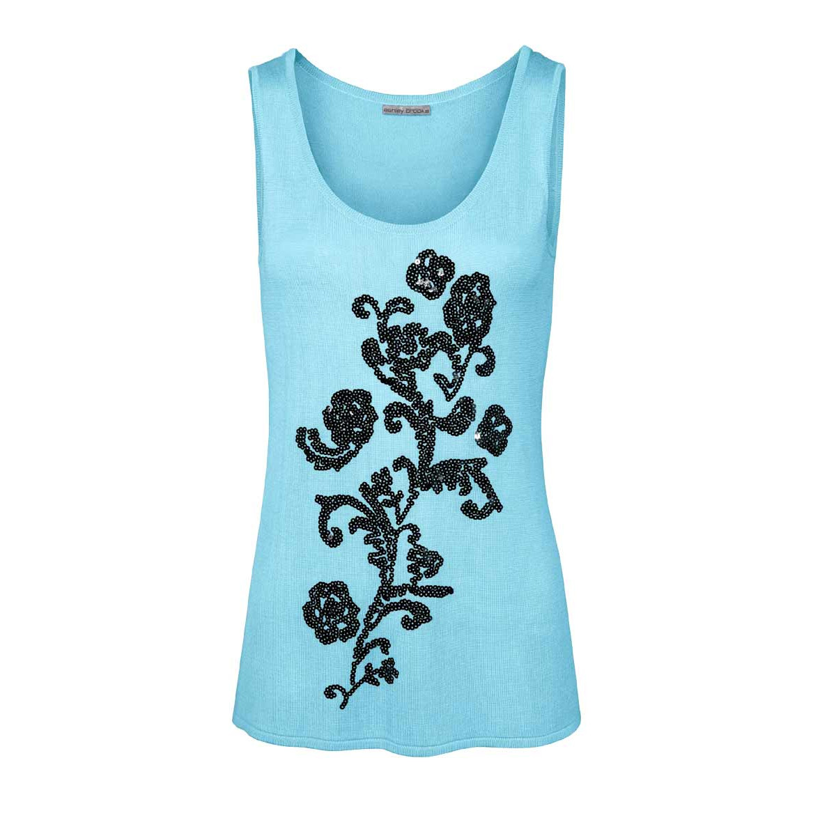 Designer-Feinstrick-Twinset blau