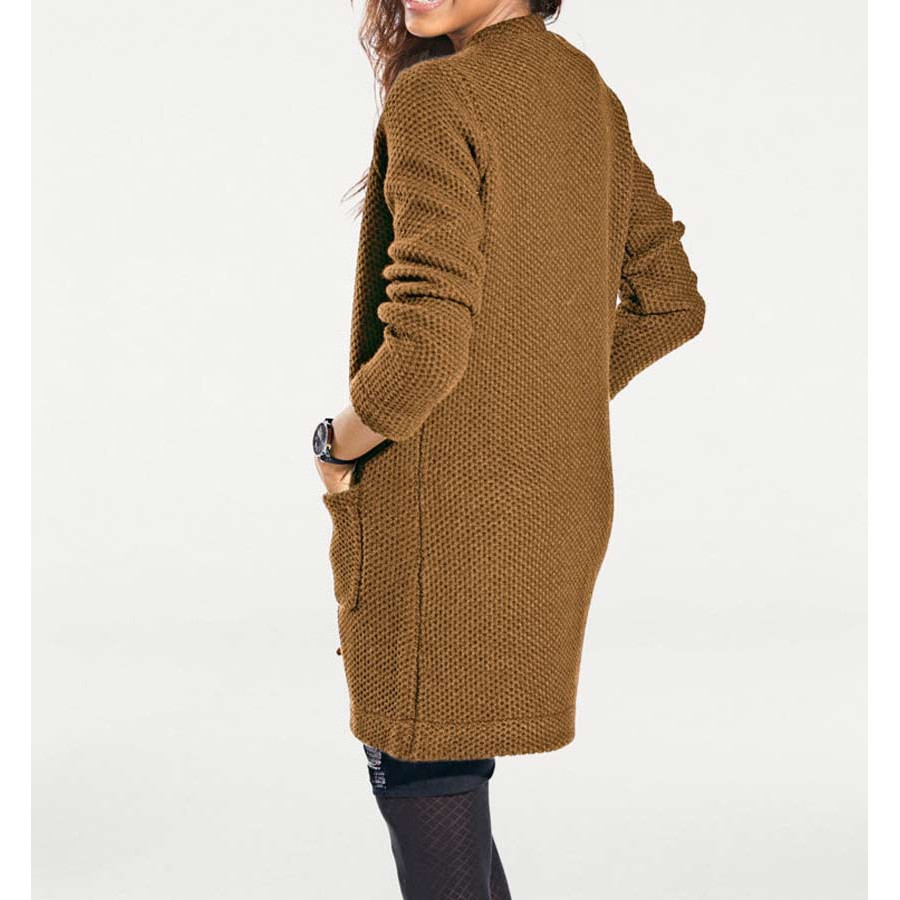 Longstrickjacke braun