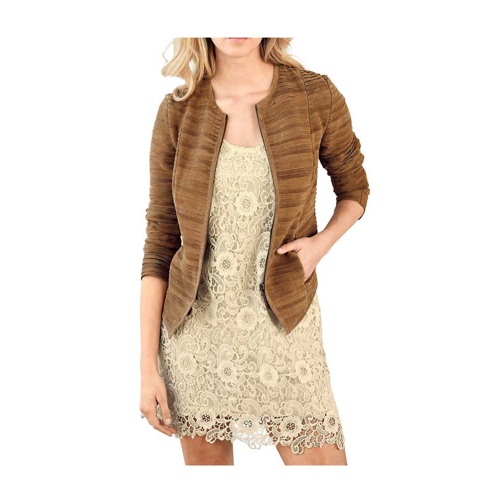 Designer-Spitzenkleid sand