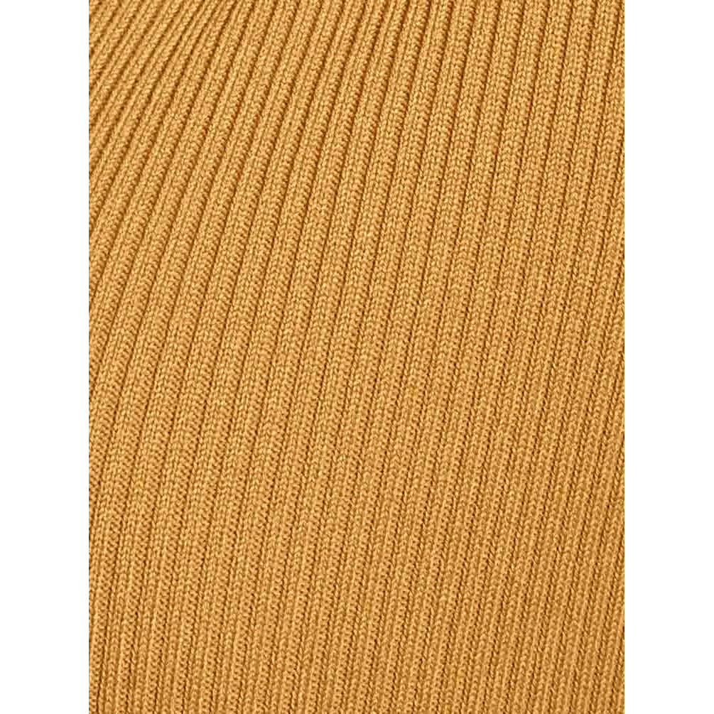 Designer-Rippenpullover gelb