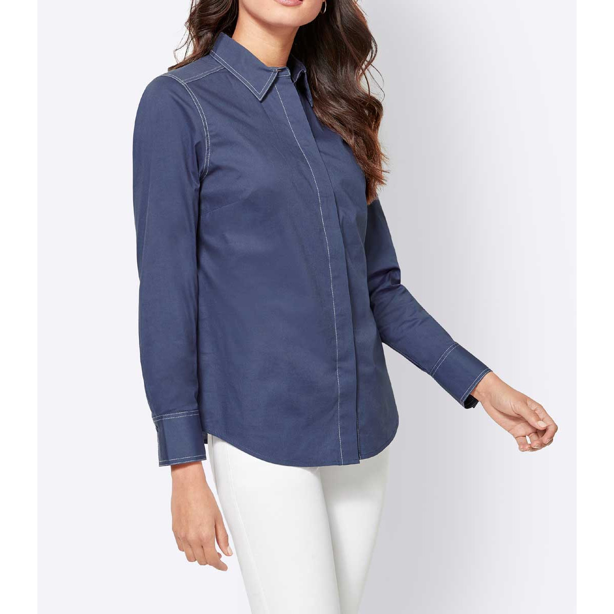 Blusenhemd jeansblau
