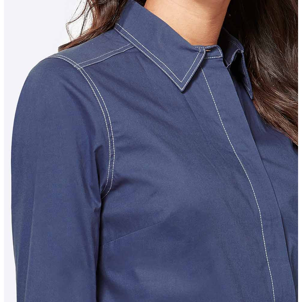 Blusenhemd jeansblau