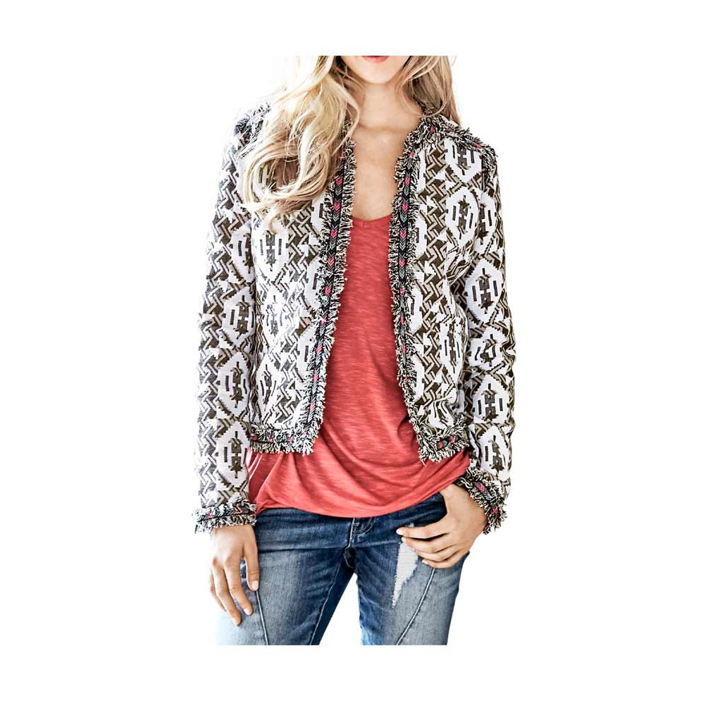 Designer-Jacquardjacke bunt