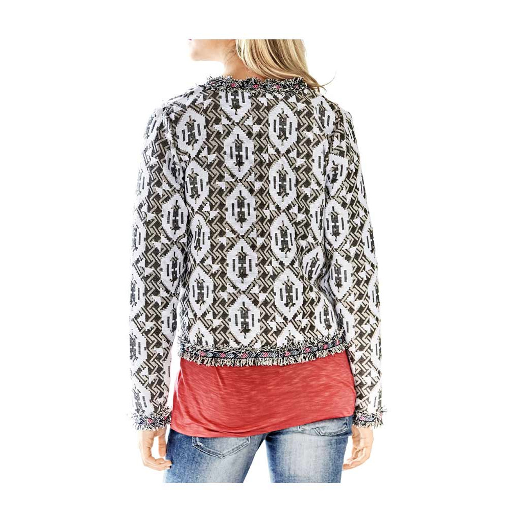 Designer-Jacquardjacke bunt