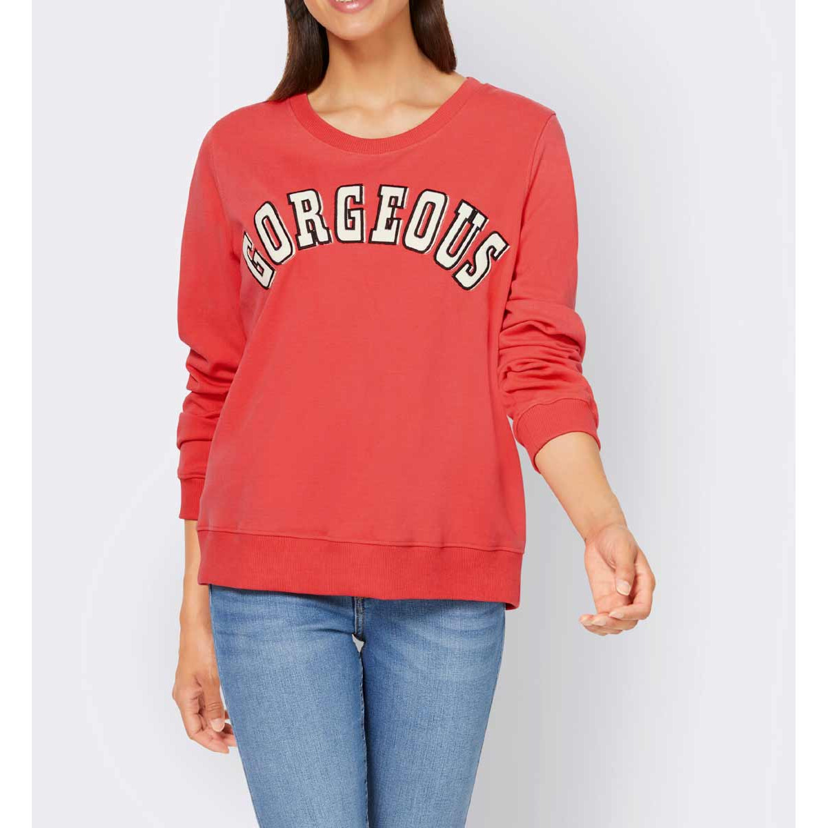 Designer-Sweatshirt m.Schriftzug hummer