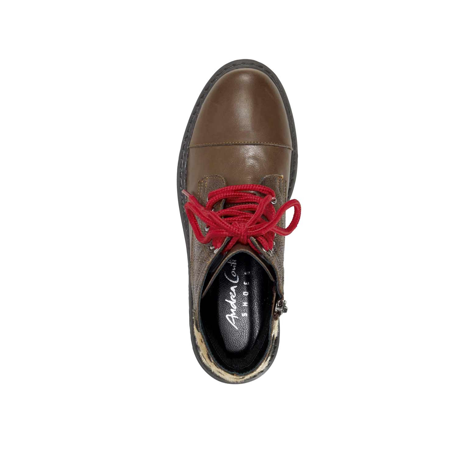 Schnürstiefelette braun-camel