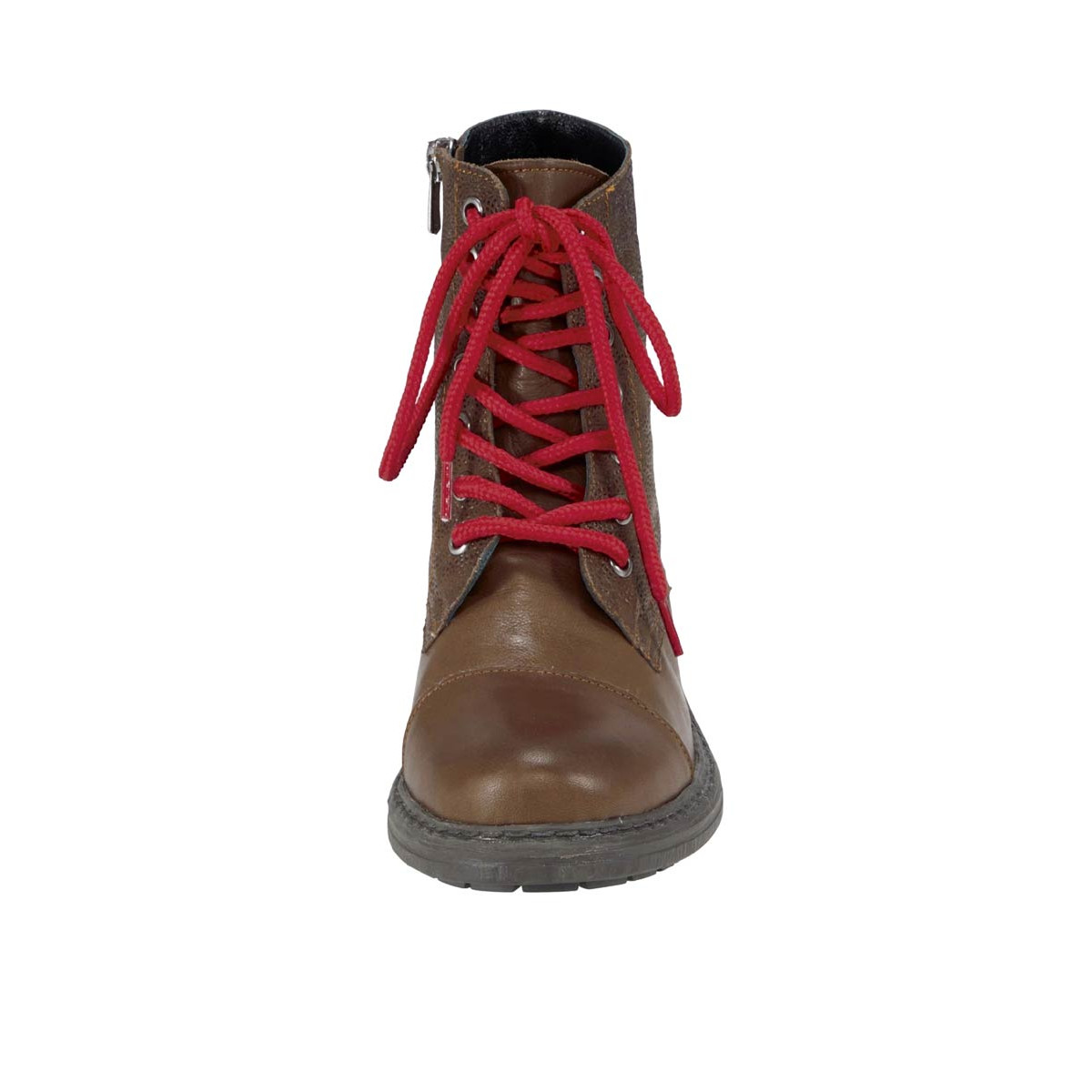 Schnürstiefelette braun-camel