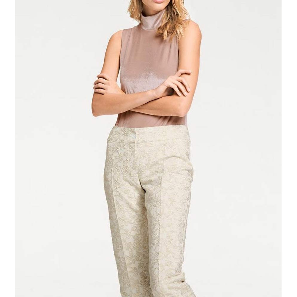 Designer-Samtbody taupe