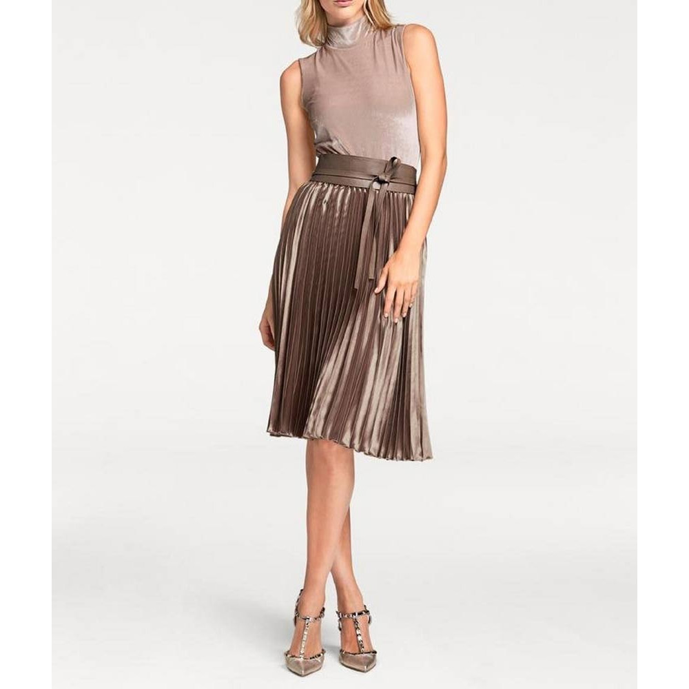 Designer-Samtbody taupe