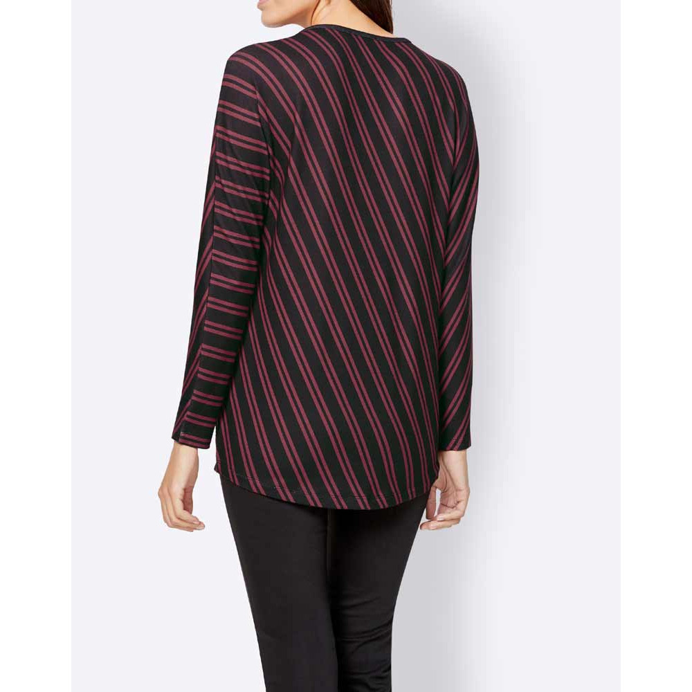 Shirt schwarz-rot-gestreift