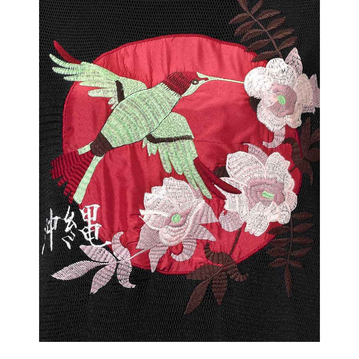Sweatshirt mit Stickerei schwarz