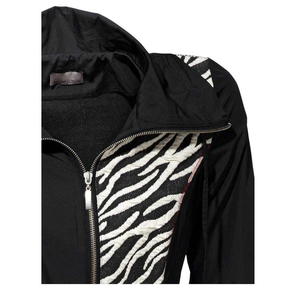 Patchmantel schwarz-offwhite-bunt