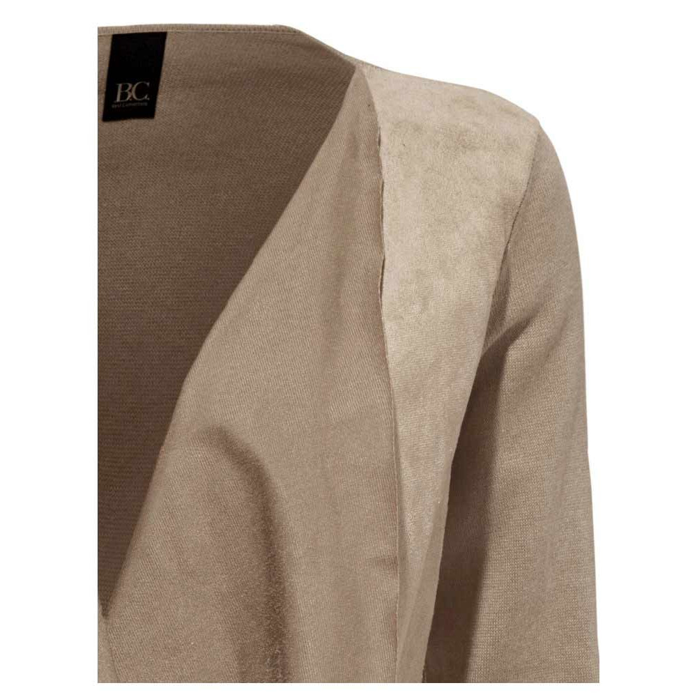 Cardigan m. Velours taupe