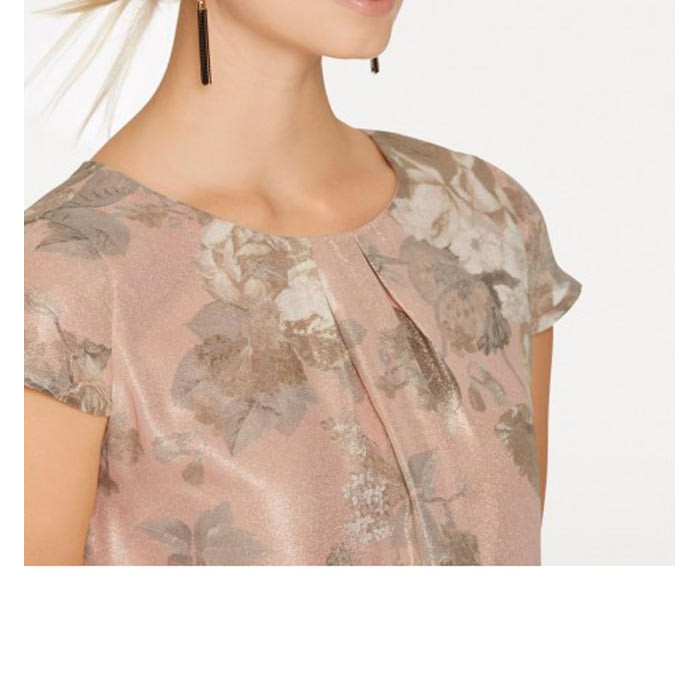Druckkleid puder-gold