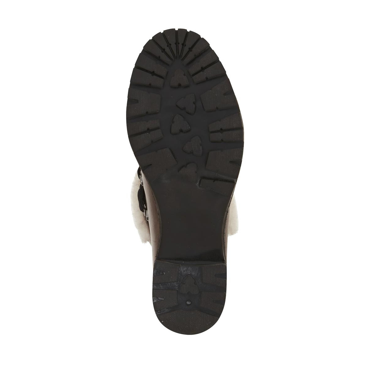 Marken-Stiefelette m. Lammfell braun
