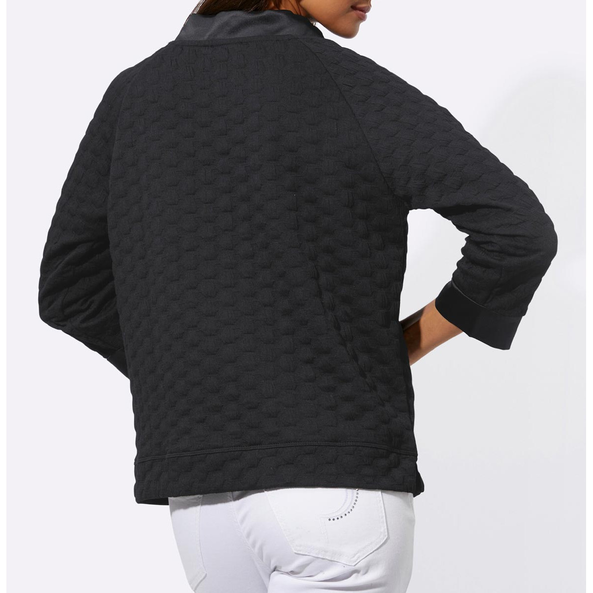 Jacquard-Sweatshirt schwarz