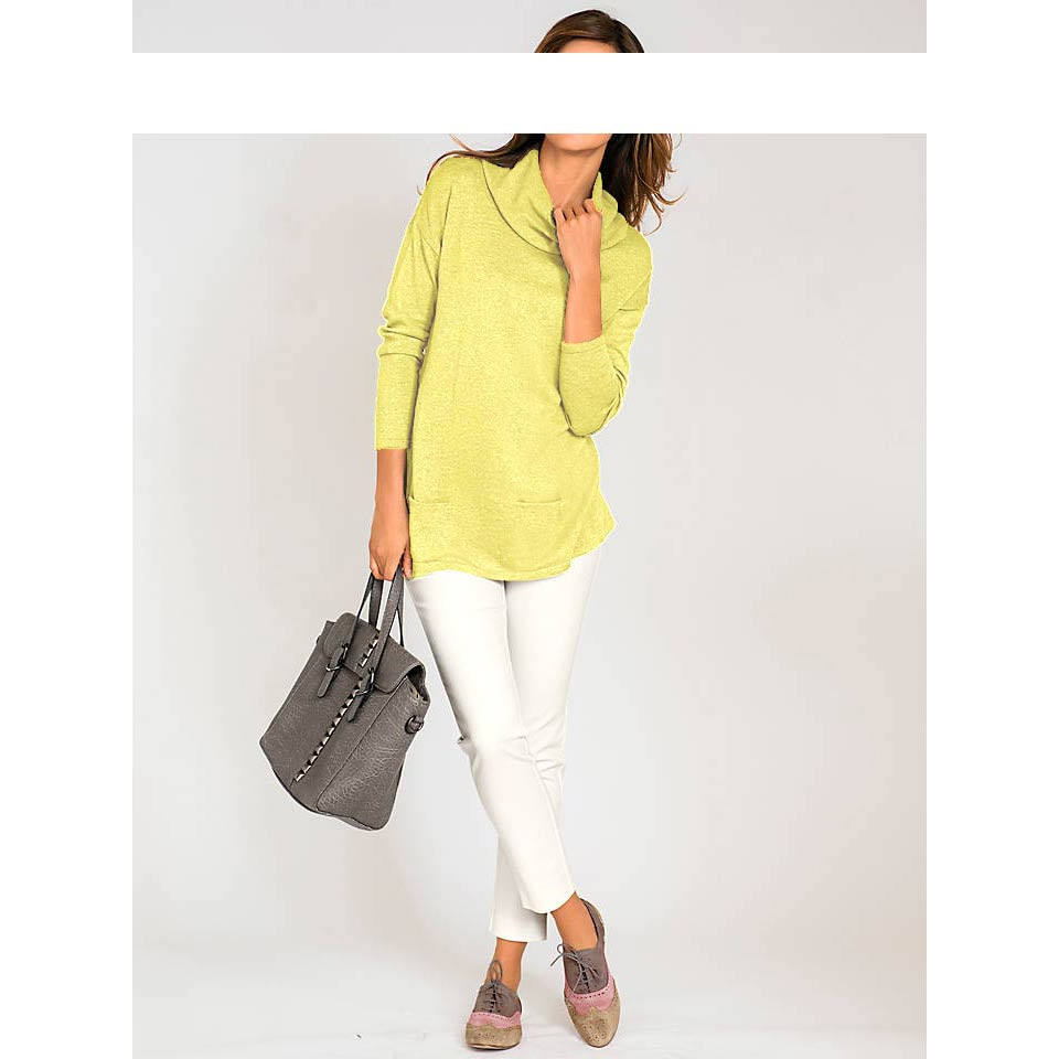 Designer-Rollkragenpullover gelb