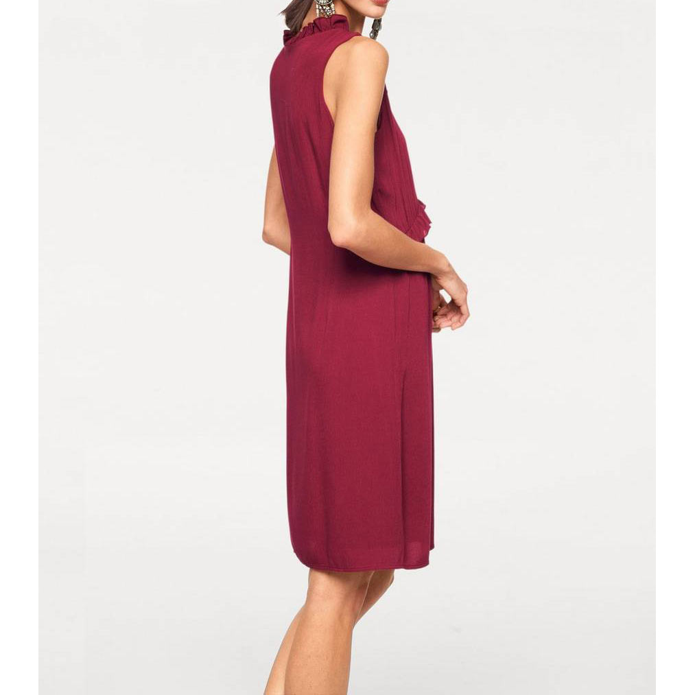 Rüschenkleid bordeaux